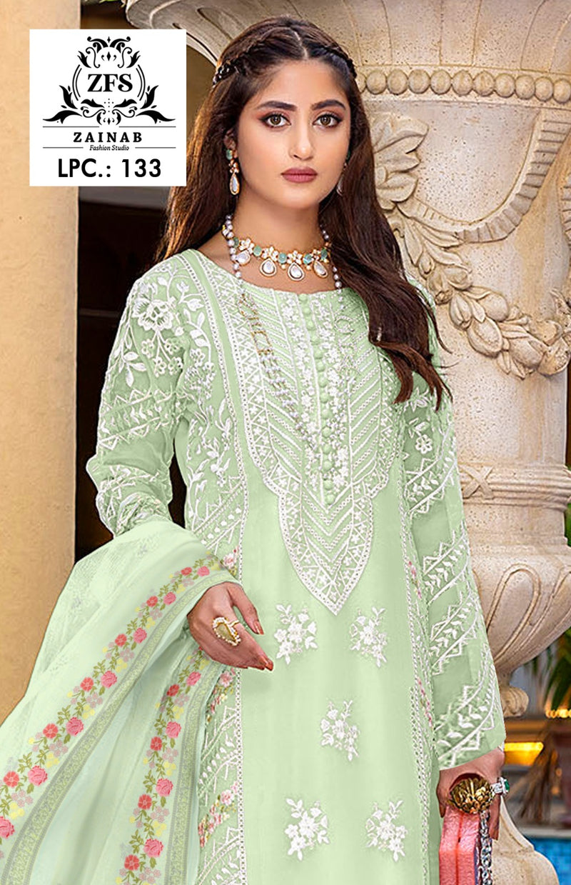 Zainab Fashion Studio Lpc 133 Pure Georgette Top With Digital Print Dupatta
