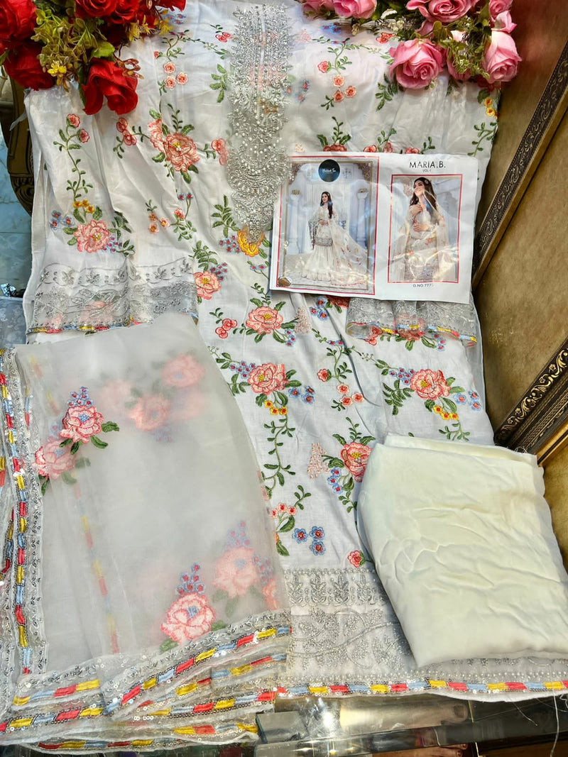 Mehboob Tex Maria.B.Vol1 Cambric Cotton With Heavy Embroidery Work Salwar Suit