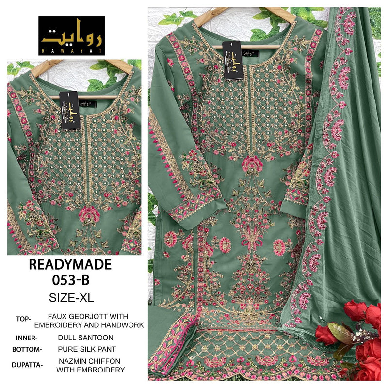 Rawayat Rtw 053 Abcd Fox Georgette With Embroidery And Hand Work Salwar Kameez