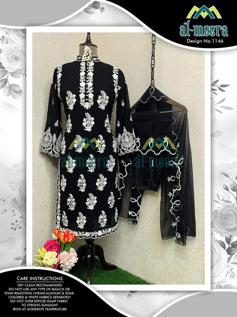Al meera D No 1146 Fox Georgette Luxury Pret Collection
