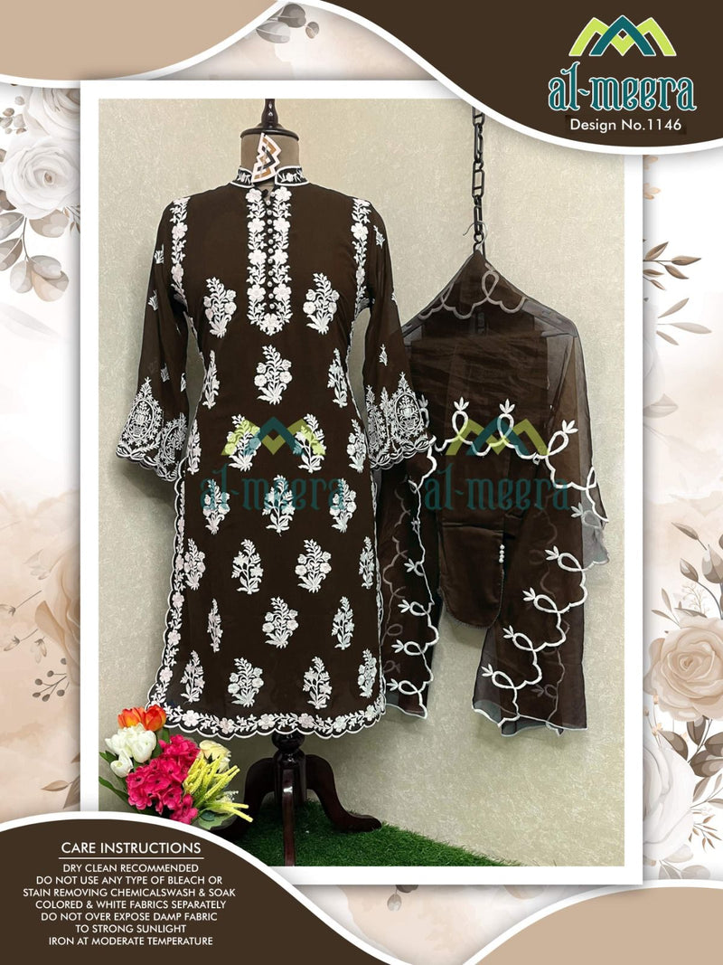 Al meera D No 1146 Fox Georgette Luxury Pret Collection