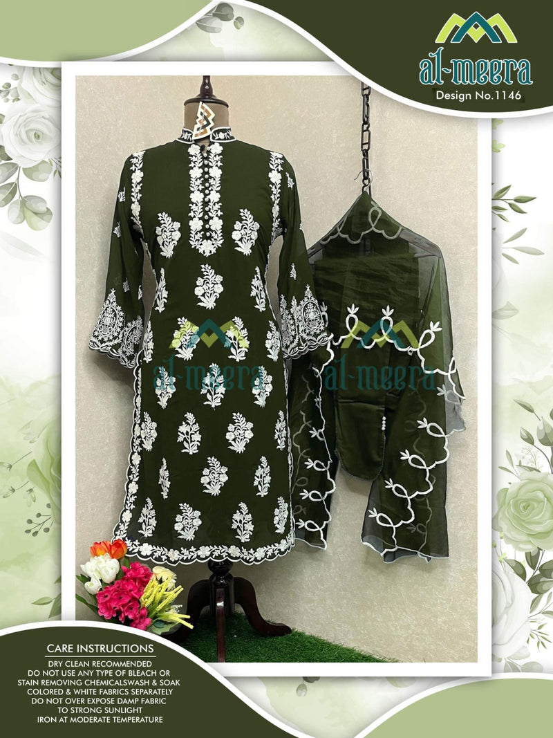 Al meera D No 1146 Fox Georgette Luxury Pret Collection