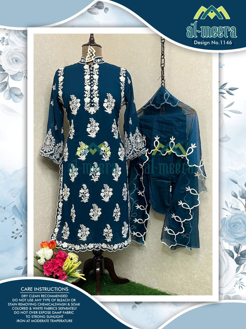 Al meera D No 1146 Fox Georgette Luxury Pret Collection
