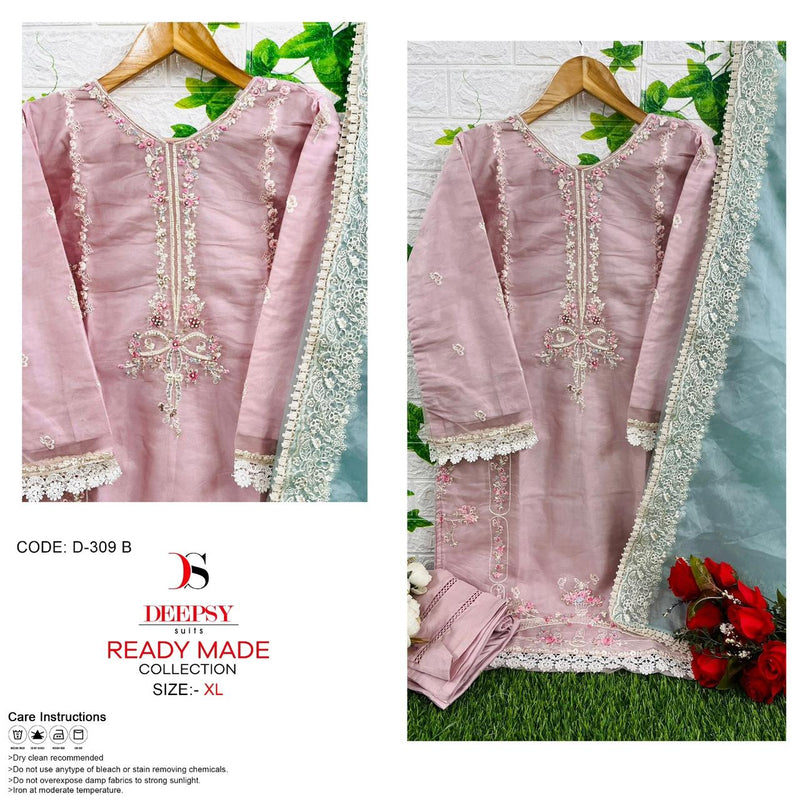 Deepsy Suits D 309 Ab Pure Orgnaza With Embroidery Salwar Kameez