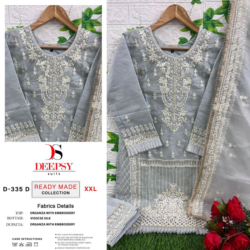 Deepsy Suits D 335 Abcd Pure Orgnaza Embroided Salwar Suits