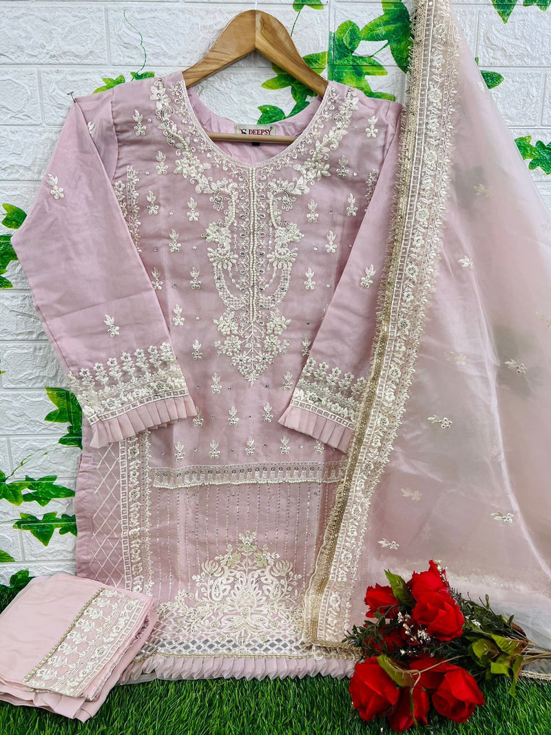 Deepsy Suits D 335 Abcd Pure Orgnaza Embroided Salwar Suits