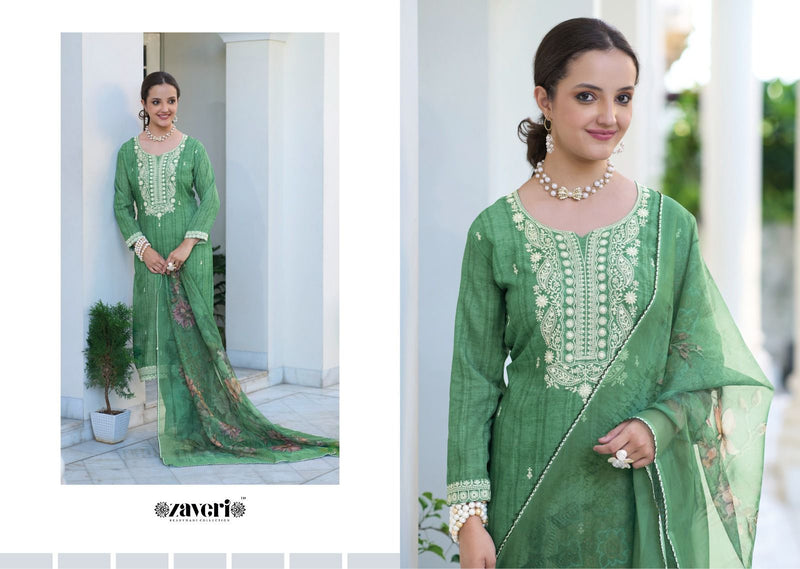 Zaveri Woman Beauty Mirza Silki Cotton Salwar Kameez