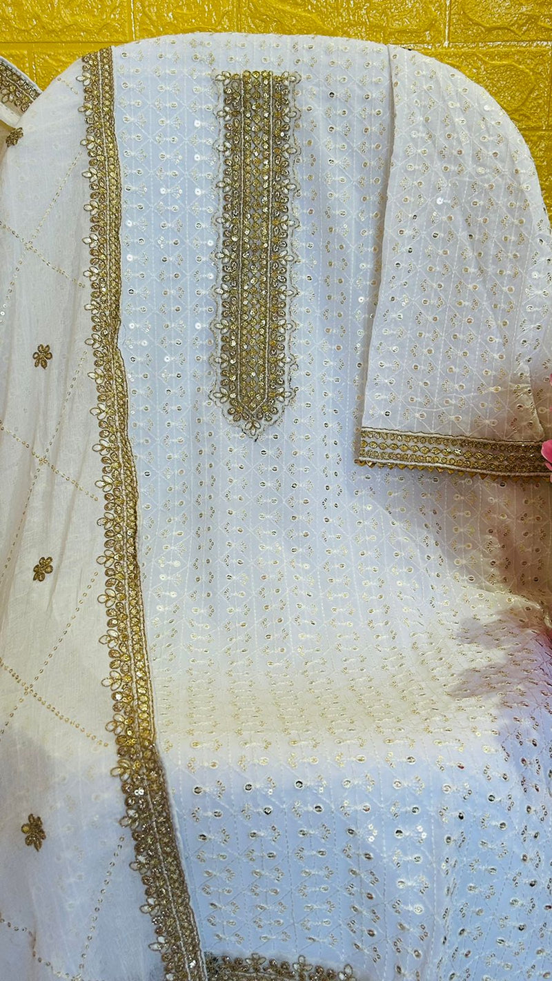 Serine S 148 ABC Fox Georgette Heavy Embroidered Salwar Suits