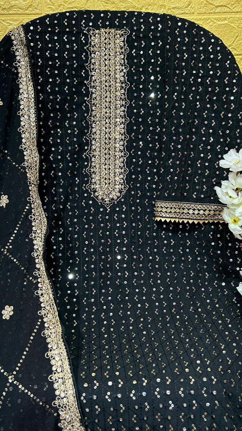 Serine S 148 ABC Fox Georgette Heavy Embroidered Salwar Suits