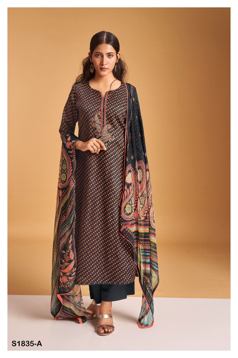 Ganga Danica 1835 Premium Cotton Silk Embroided Pret Collection