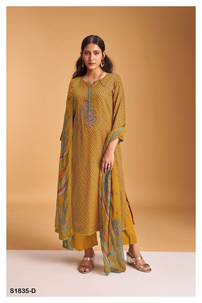 Ganga Danica 1835 Premium Cotton Silk Embroided Pret Collection