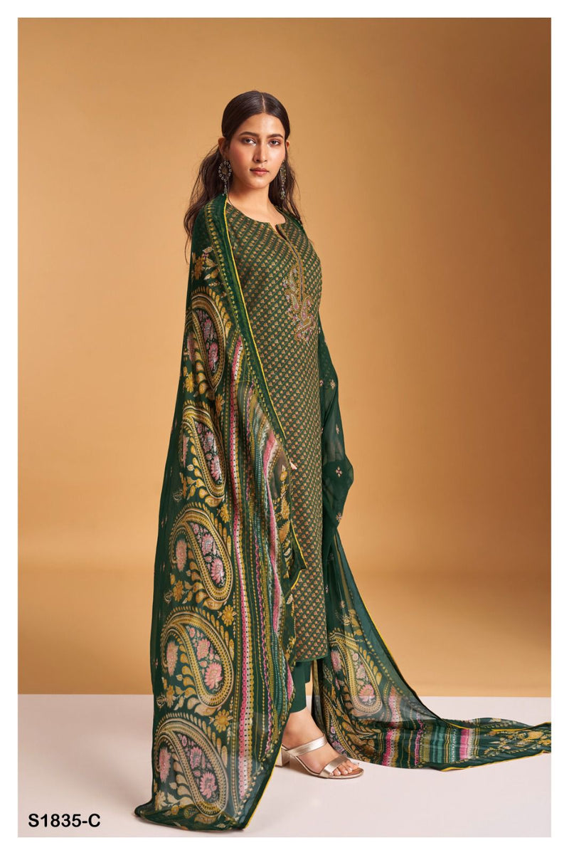 Ganga Danica 1835 Premium Cotton Silk Embroided Pret Collection