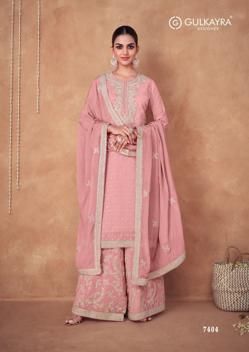 Gulkayra Designer Flory Real Chinon Salwar Suits