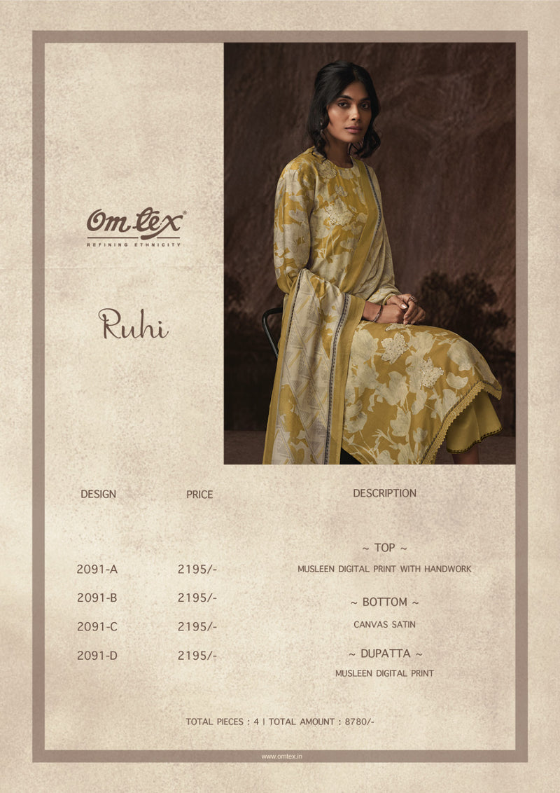 Omtex Swara Muslin Embroidery Salwar Suits