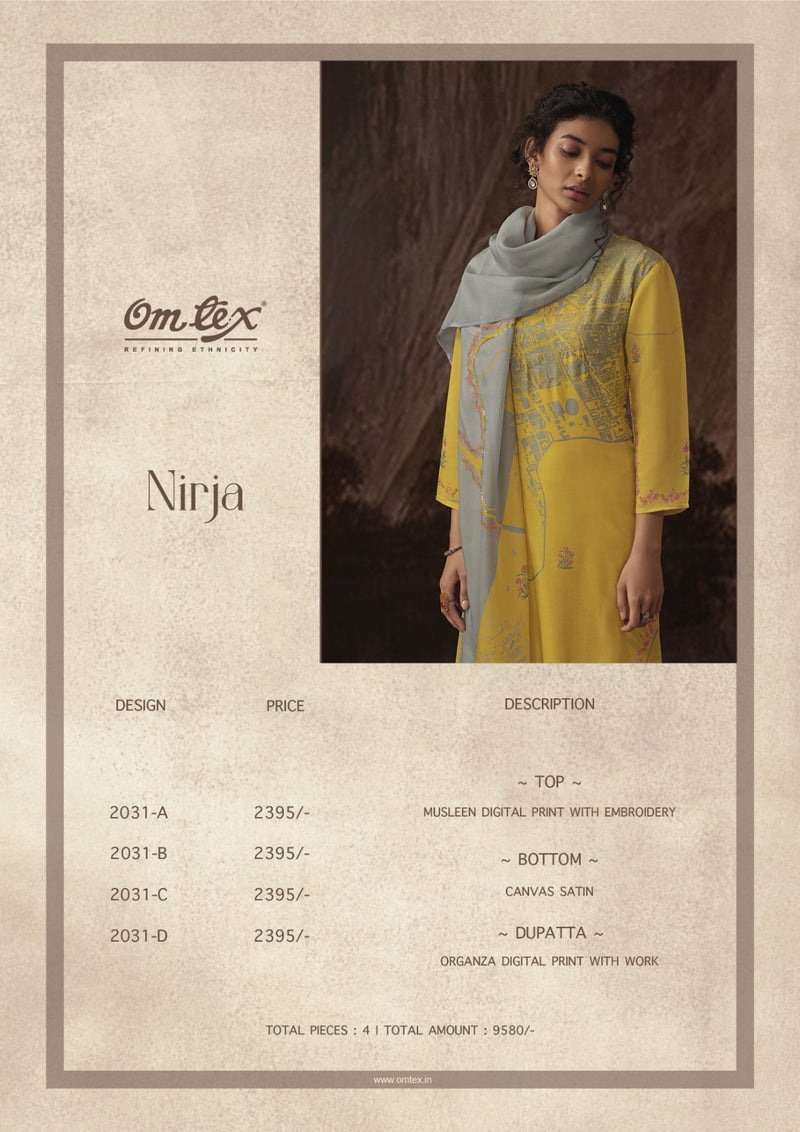 Omtex Nirja Muslin Embroidery Salawr Suits