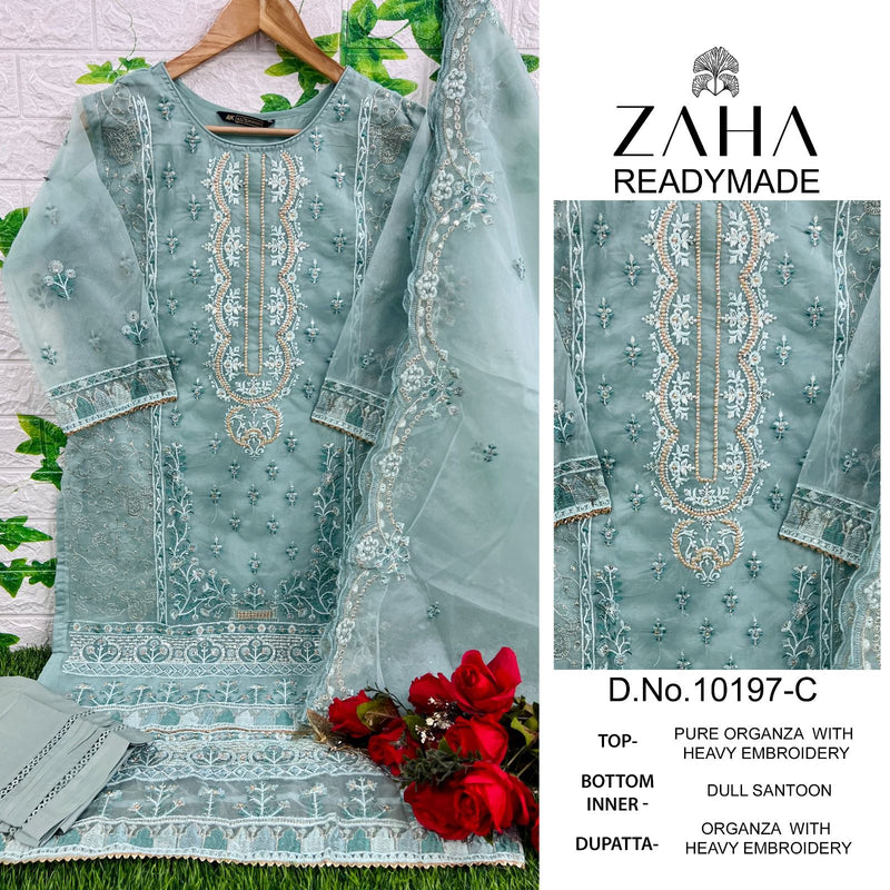 Zaha Aasiya Vol 1 Orangza With Heavy Embroidered Pret Collection