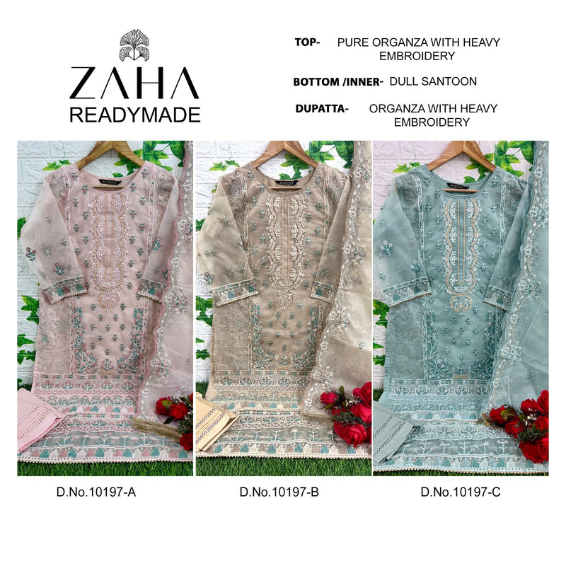 Zaha Aasiya Vol 1 Orangza With Heavy Embroidered Pret Collection