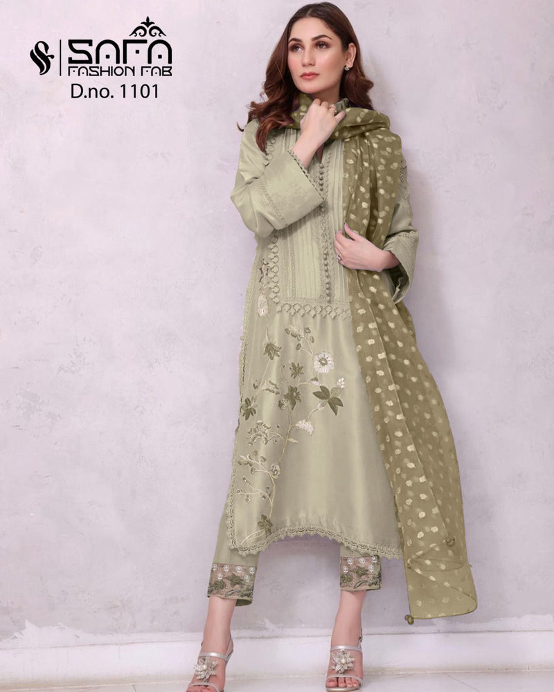 Safa Fashion Fab Dn 1101 Heavy Georgette Embroidered Pret Collection