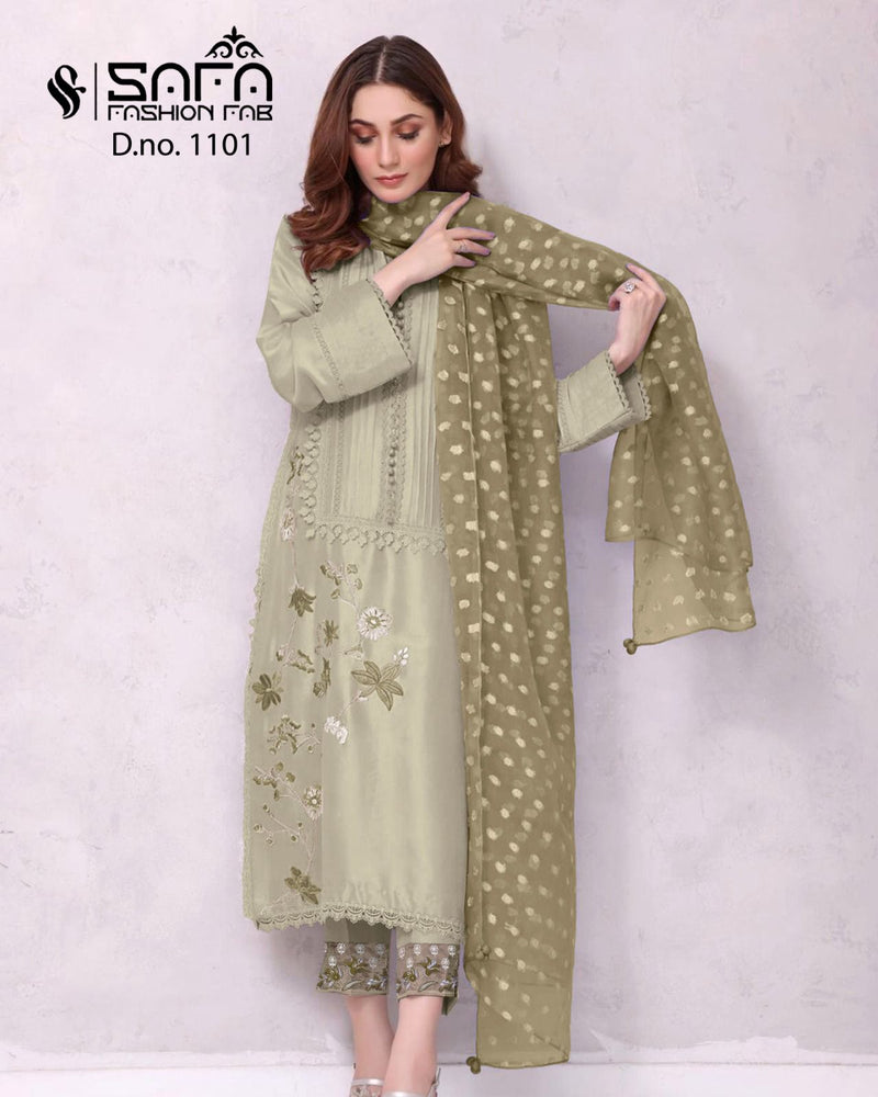 Safa Fashion Fab Dn 1101 Heavy Georgette Embroidered Pret Collection
