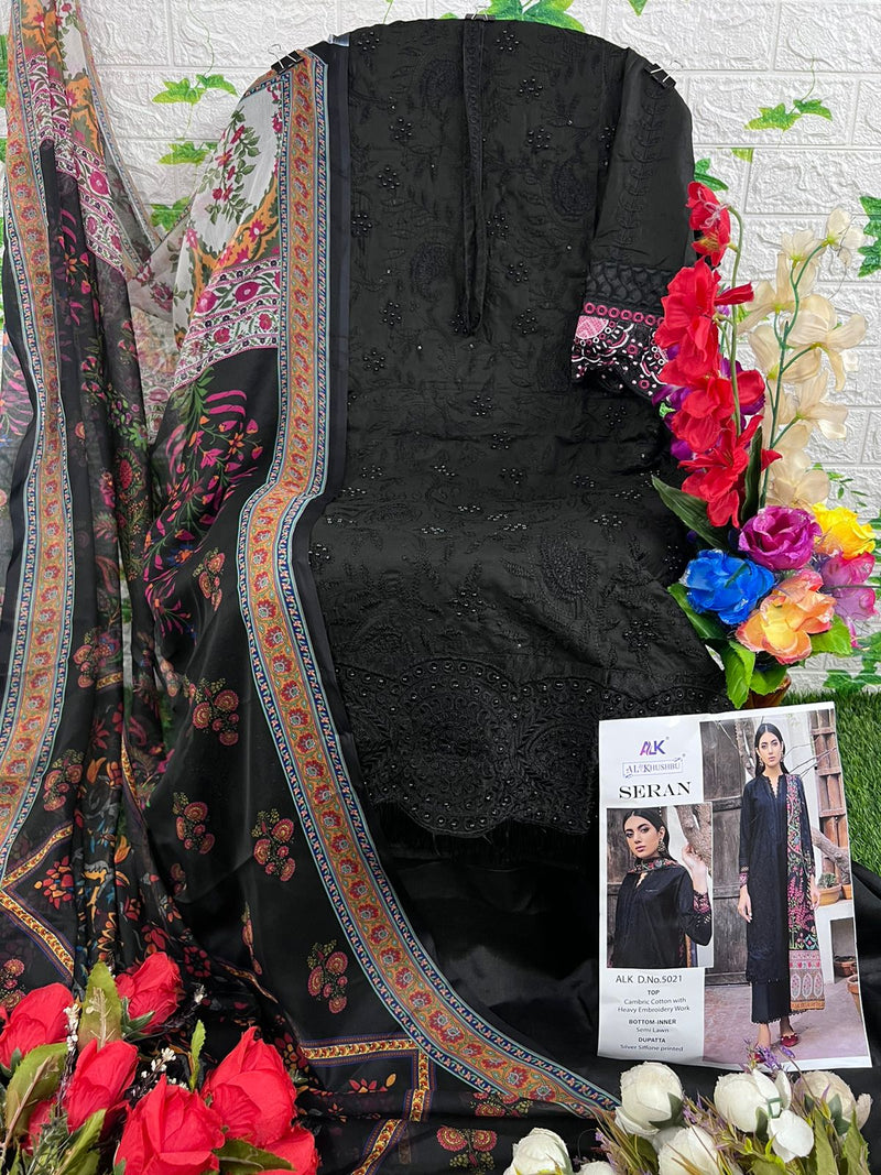 Al Khushbu Seran Vol 1 Cambric Cotton Emroidery Salwar Suits