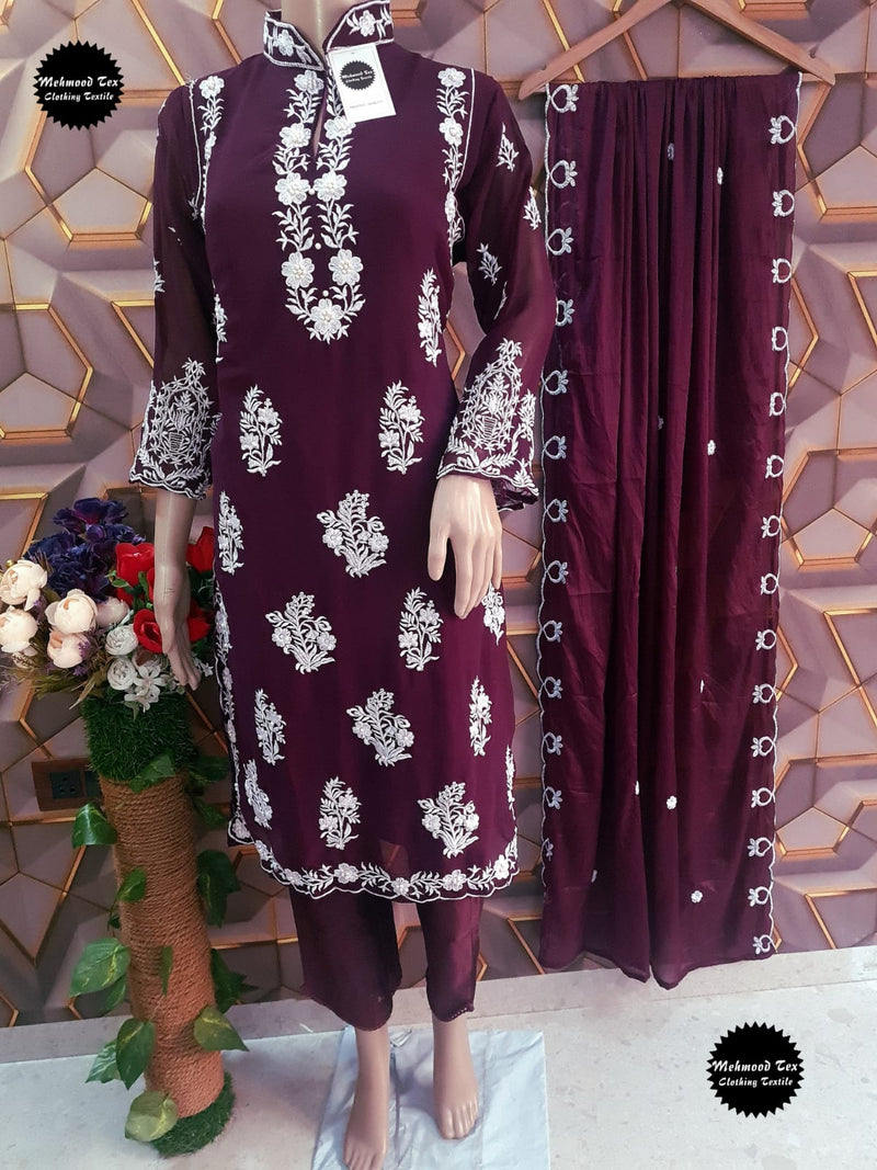 Mehmood Tex Vol 17 Heavy Fox Georegette Embroieded Pret Collection