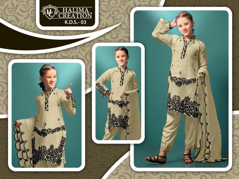 Halima Creation Kds Dno 03 Faux Georgette Pret Collection