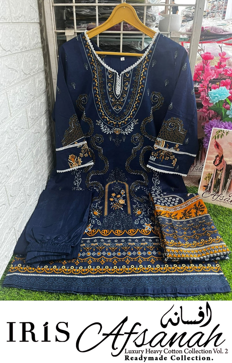 Iris Afsanah Vol 2 Pure Cotton Embroided Pret Collection