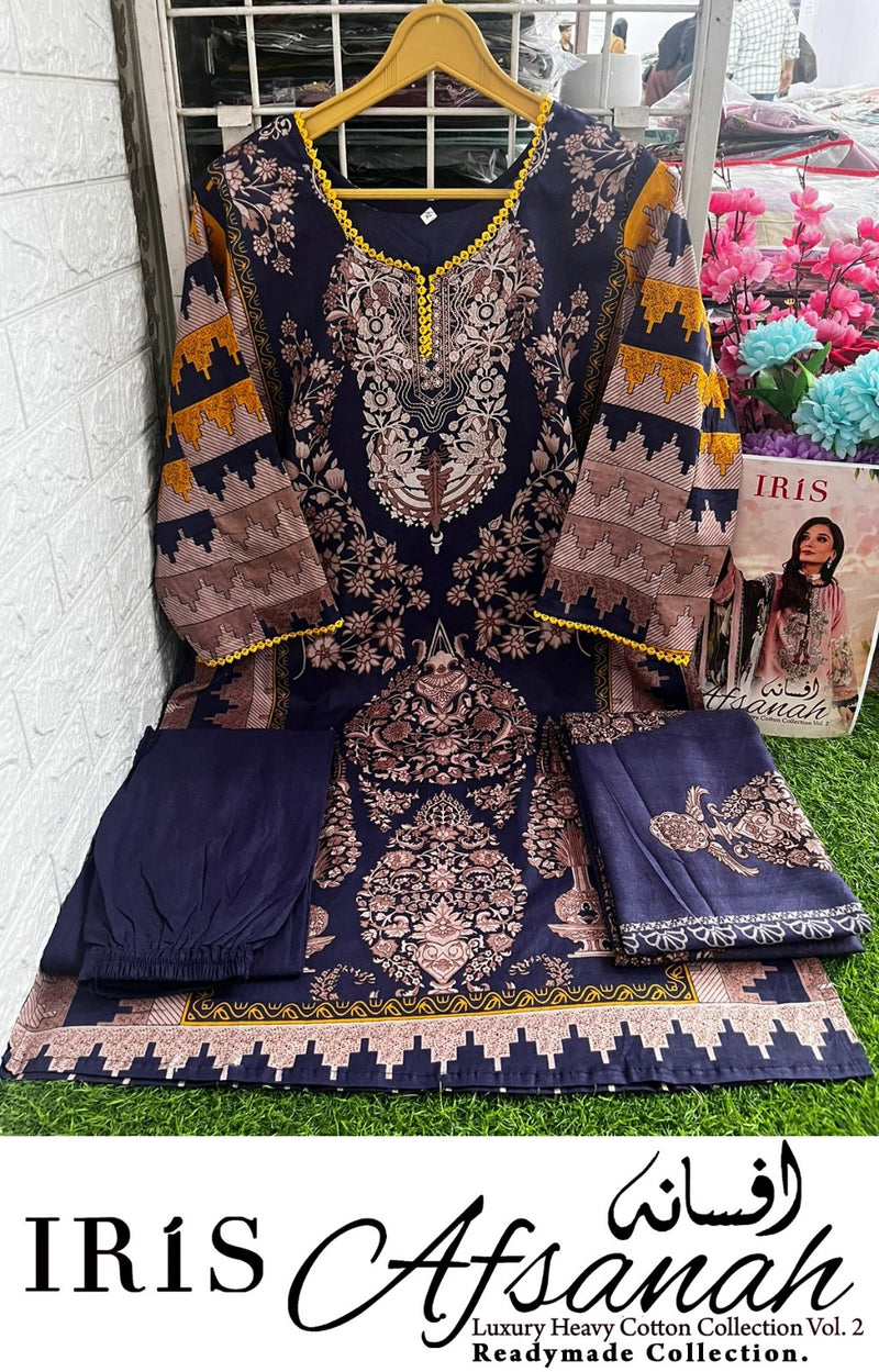 Iris Afsanah Vol 2 Pure Cotton Embroided Pret Collection