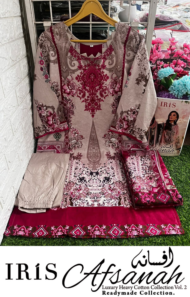 Iris Afsanah Vol 2 Pure Cotton Embroided Pret Collection
