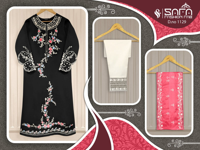 Safa Fashion Fab Dno 1129 Heavy Georgette Embroidered Pret Collection