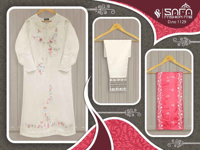 Safa Fashion Fab Dno 1129 Heavy Georgette Embroidered Pret Collection