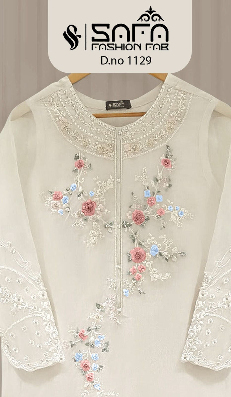 Safa Fashion Fab Dno 1129 Heavy Georgette Embroidered Pret Collection