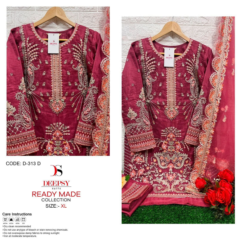 Deepsy Suits D 313 Abcd Pure Orgnaza Embroidery Pret Collecton
