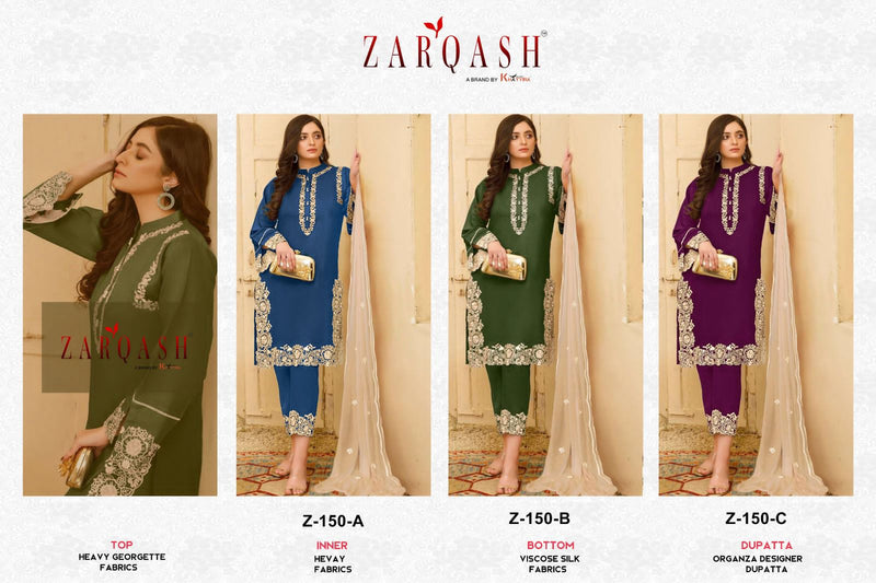 Zarqash Z 150 Heavy Georgette Embrodry Pret Collection