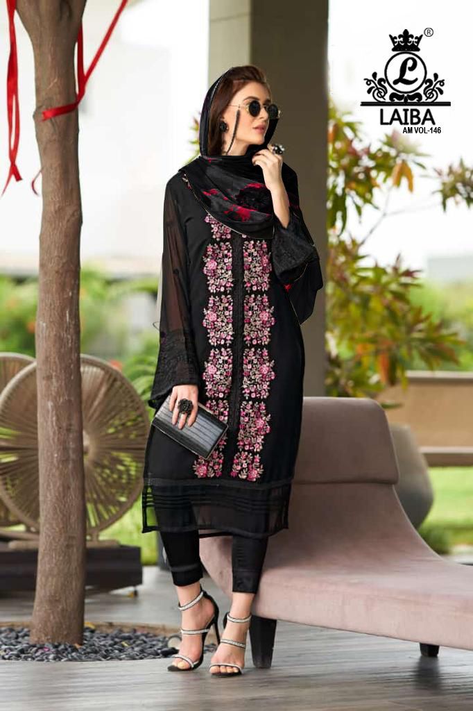 Laiba Designer Am Vol 146 Pure Georgette Pret Collection