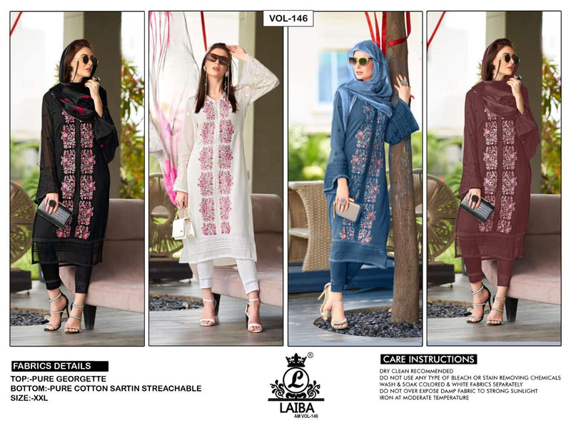 Laiba Designer Am Vol 146 Pure Georgette Pret Collection