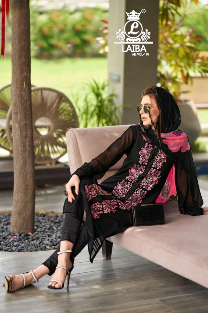 Laiba Designer Am Vol 146 Pure Georgette Pret Collection