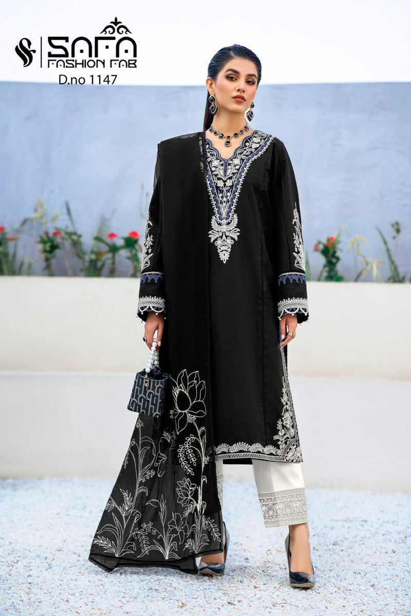 Safa Fashion Fab Dno 1147 Heavy Georgette Embroidered Pret Collection