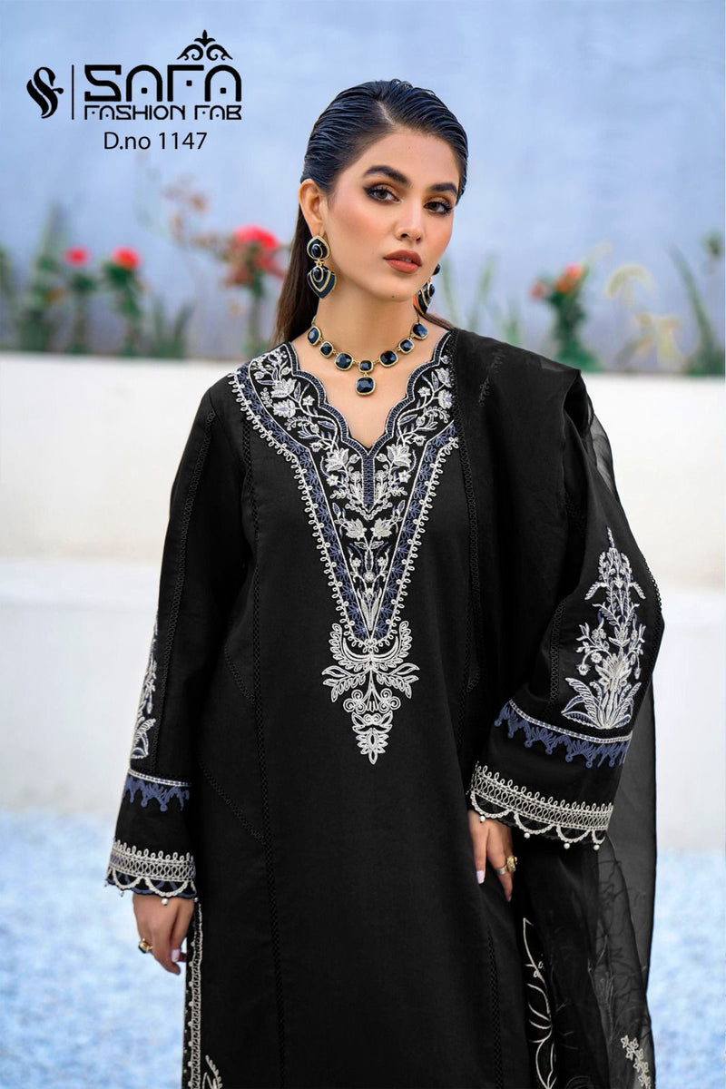 Safa Fashion Fab Dno 1147 Heavy Georgette Embroidered Pret Collection
