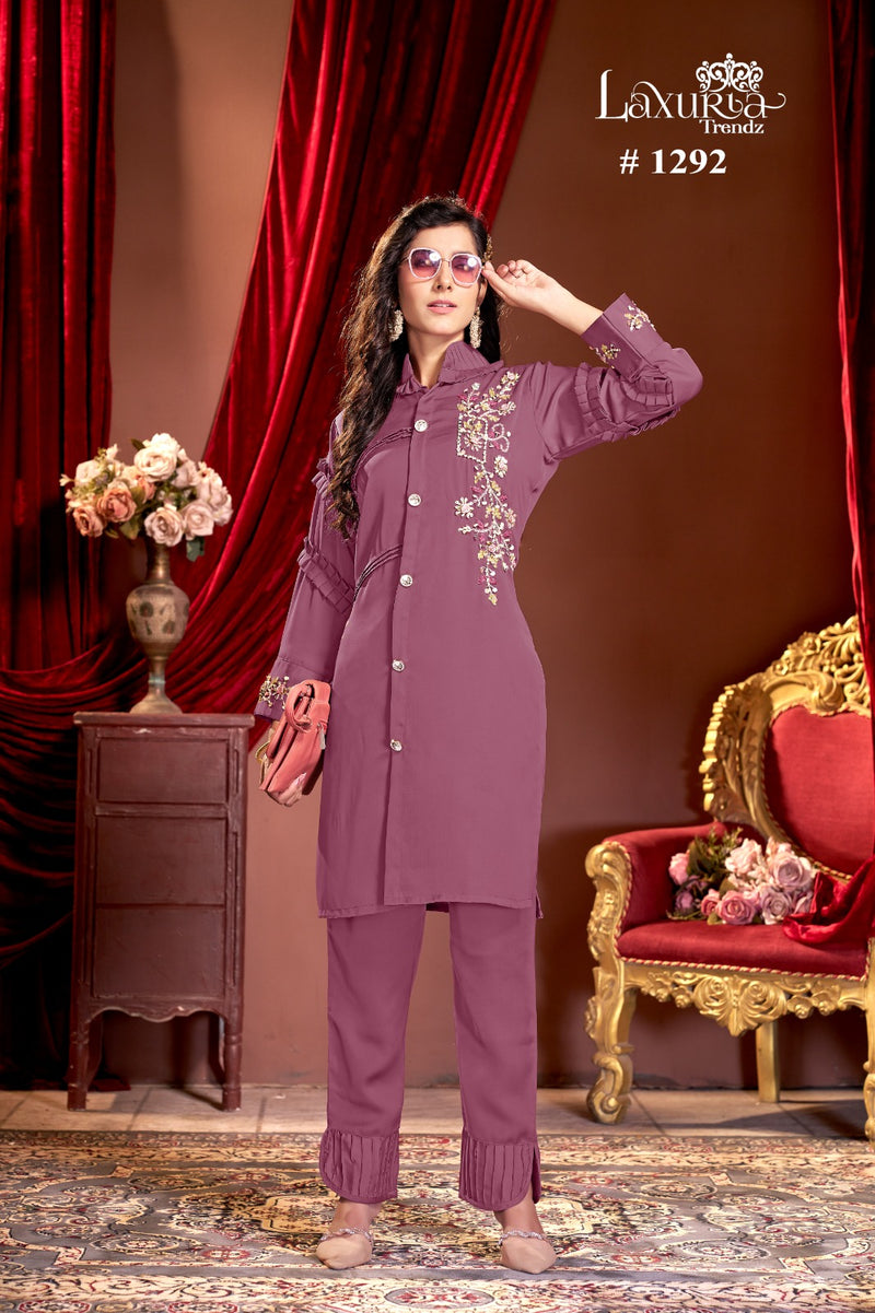 Laxuria Trendz Dno 1292 Satin Embroidered Pret Collection