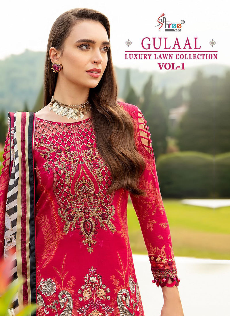 Shree Fabs Gulaal Luxury Lawn Collection Vol 1 Pure Cotton Embroidered Salwar Kameez