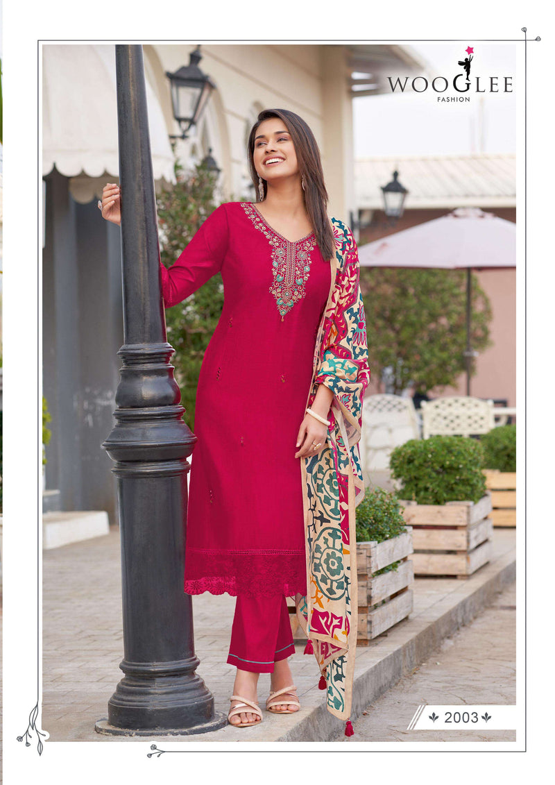 Wooglee Ehsaas Viscose Muslin Fancy Designer Wear Kurti