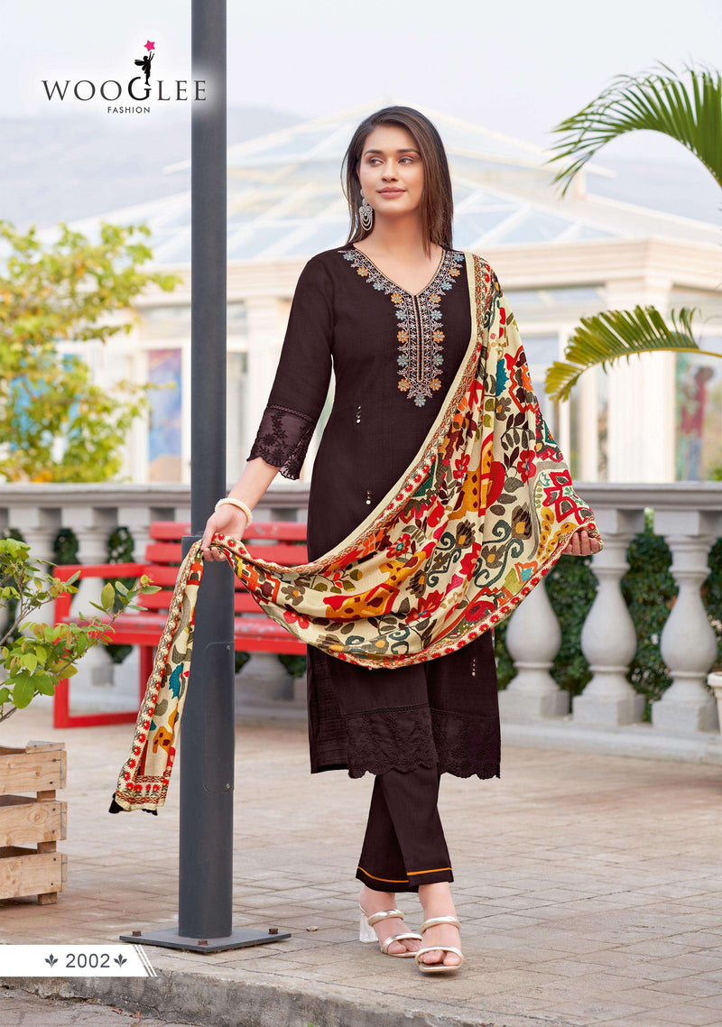 Wooglee Ehsaas Viscose Muslin Fancy Designer Wear Kurti