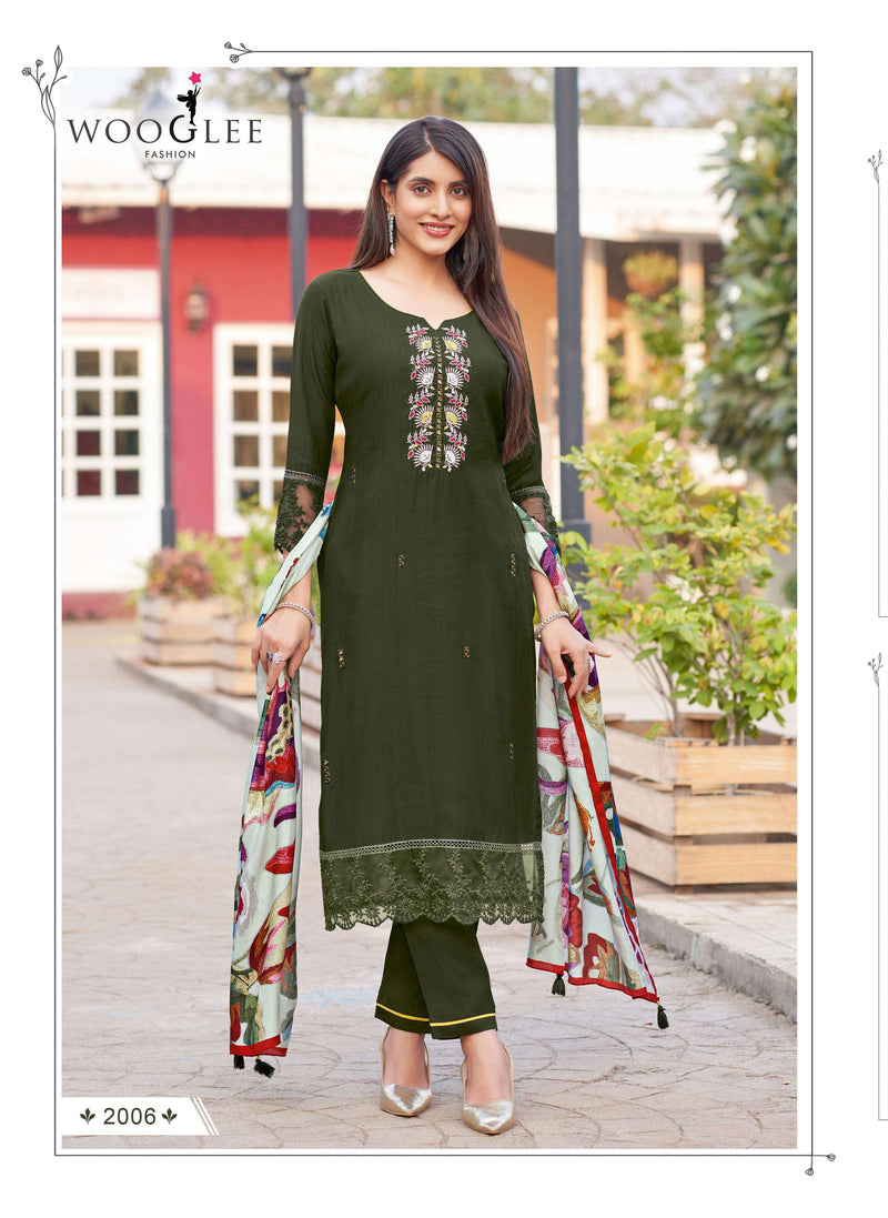 Wooglee Ehsaas Viscose Muslin Fancy Designer Wear Kurti