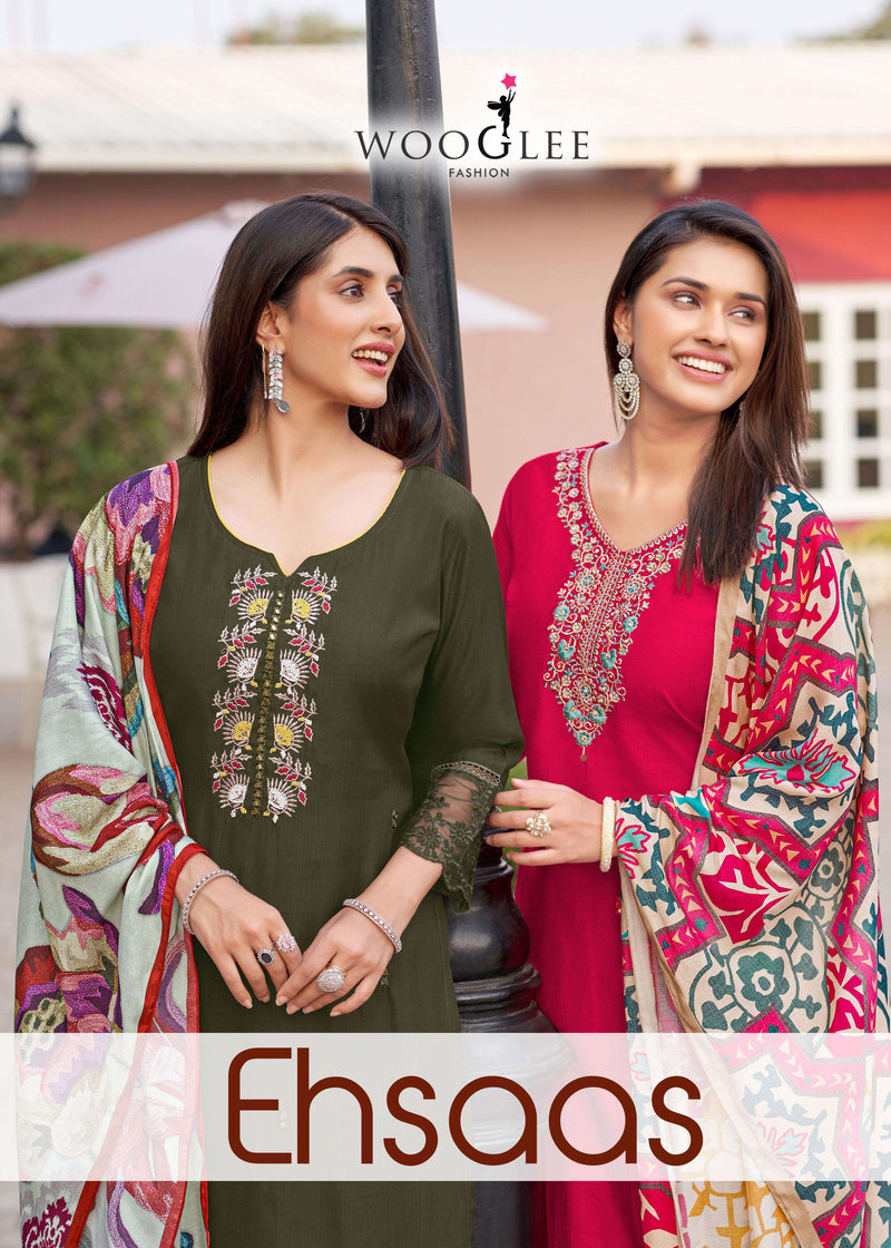 Wooglee Ehsaas Viscose Muslin Fancy Designer Wear Kurti