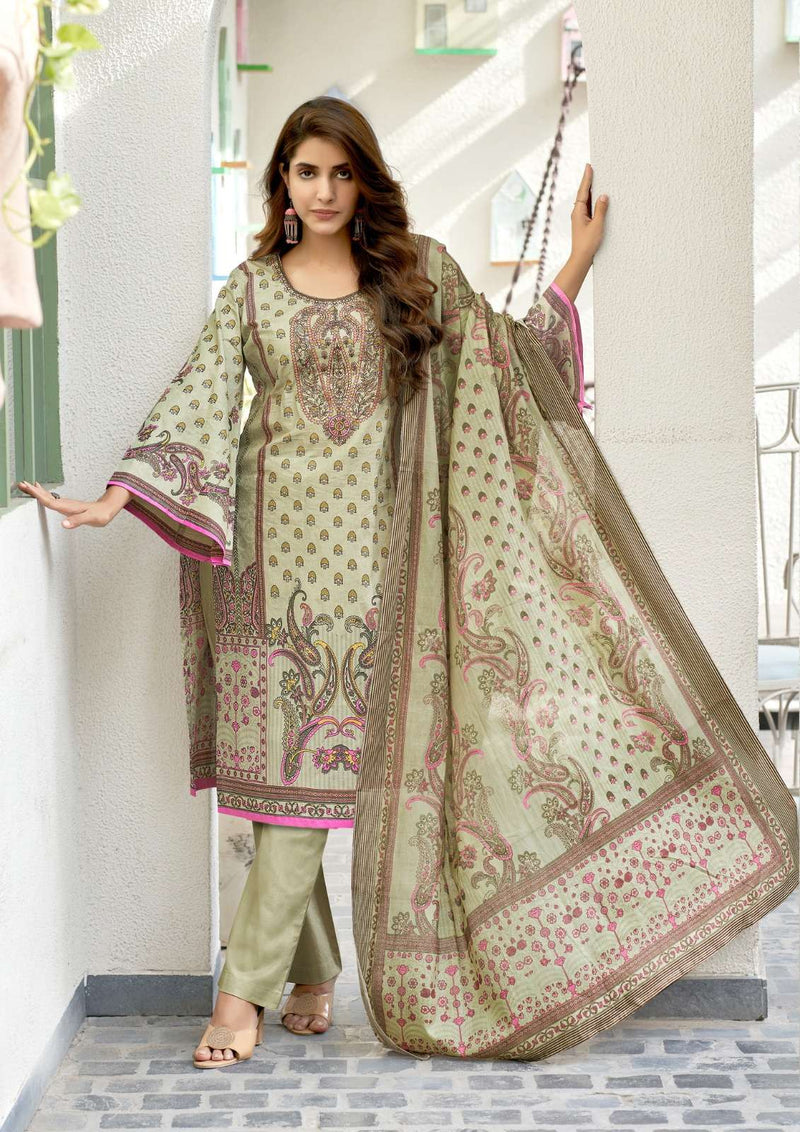 Yashika Trends Nayra A Digital Cotton Printed With Embroidery Salwar Suit