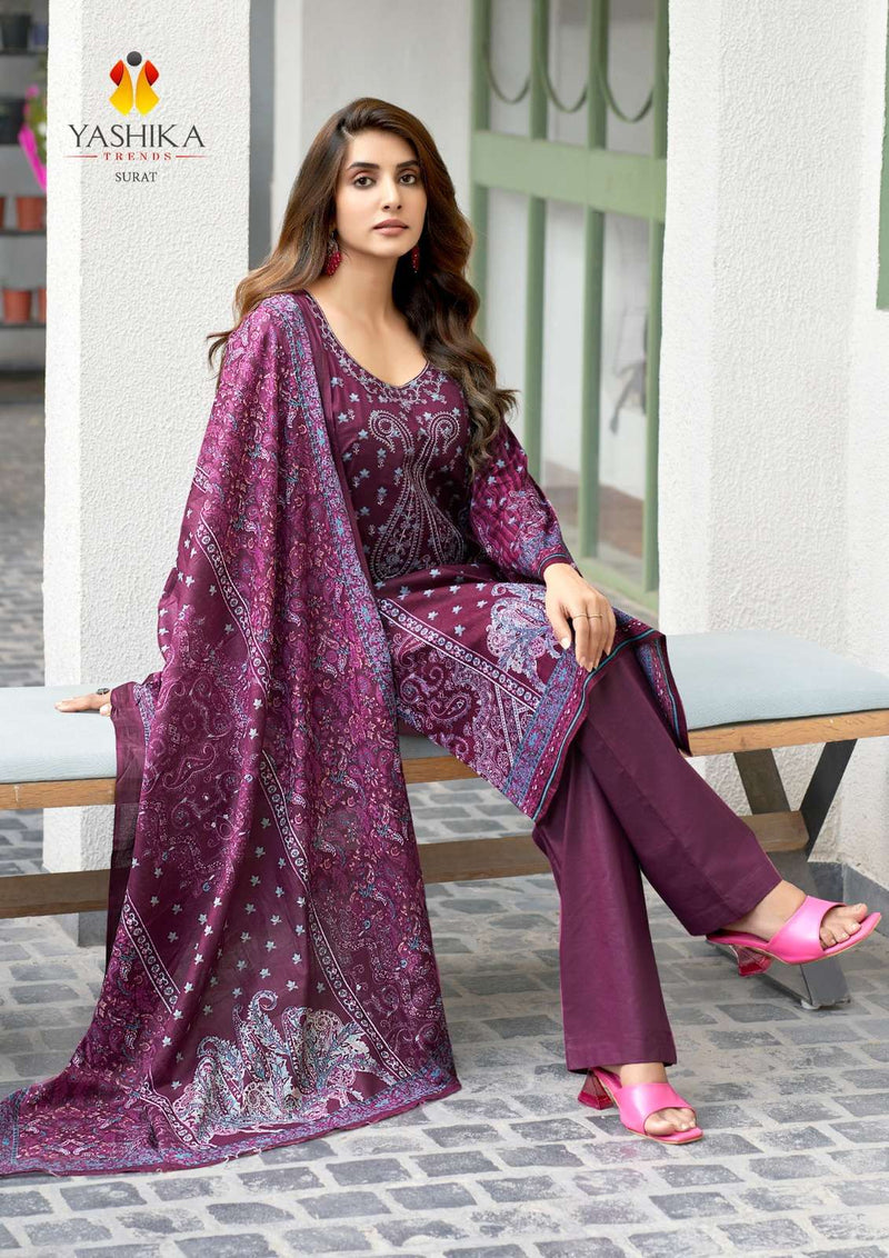 Yashika Trends Nayra A Digital Cotton Printed With Embroidery Salwar Suit