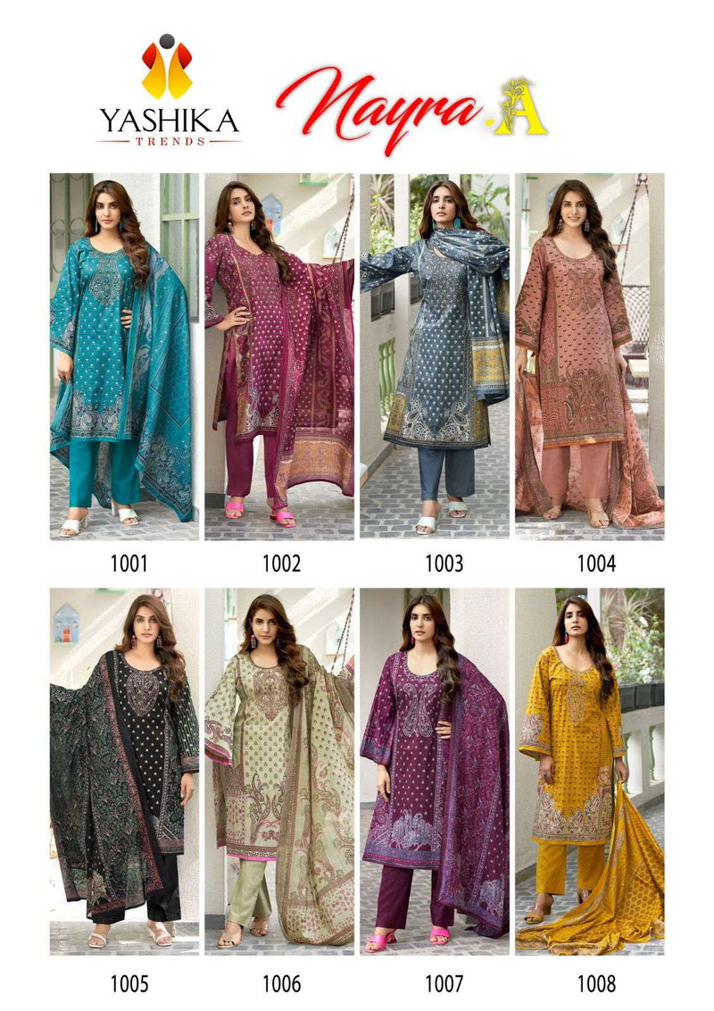 Yashika Trends Nayra A Digital Cotton Printed With Embroidery Salwar Suit