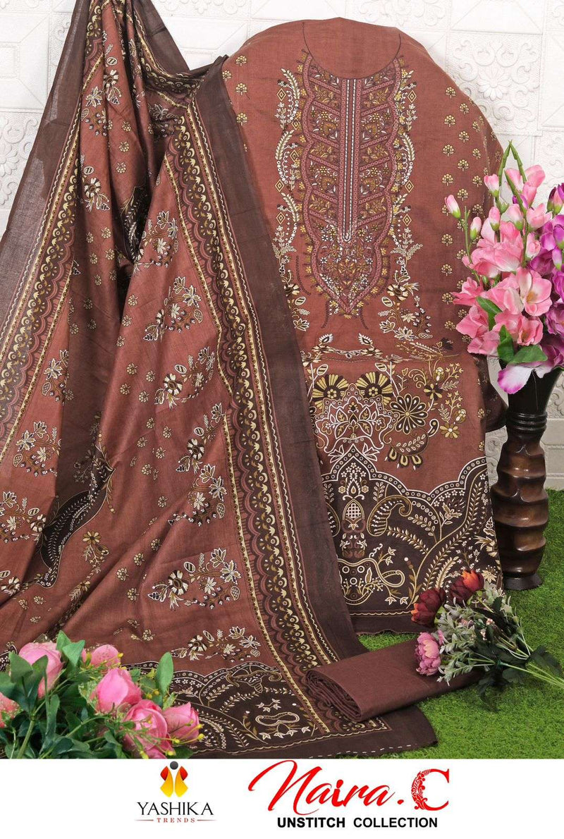 Yashika Trends Nayra C Heavy Cotton Printed With Neckwork Salwar Suit