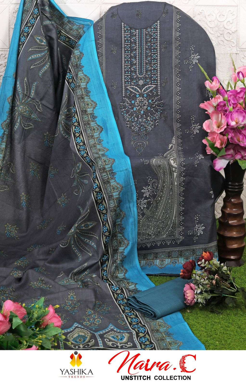Yashika Trends Nayra C Heavy Cotton Printed With Neckwork Salwar Suit